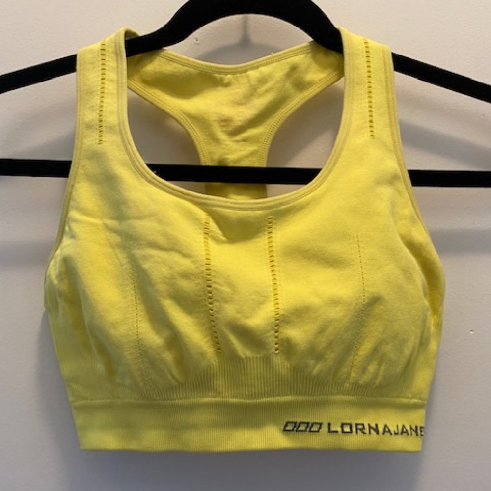 Lorna Jane Sports Bra, Size M, Yellow
